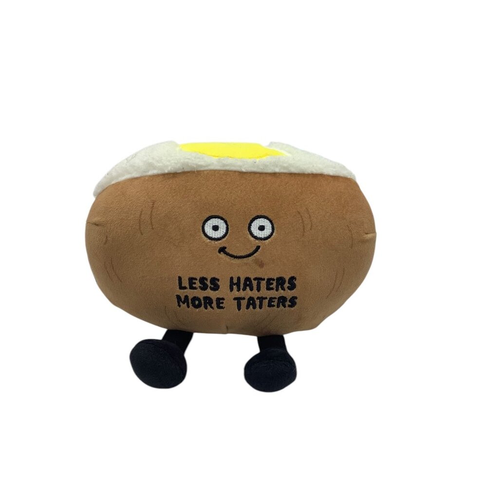 Punchkins Potato Plush Less Haters More Taters Stuffed Toy 7”x7”‎